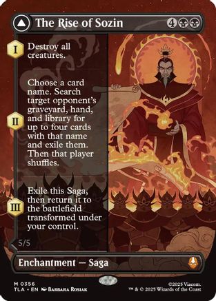 The Rise of Sozin (Borderless)  [Foil]  (TLA-356) - [Avatar: The Last Airbender] - Trinity Hobby