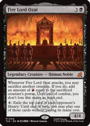 Fire Lord Ozai  [Foil]  (TLE-104) - [Avatar: The Last Airbender: Eternal-Legal] - Trinity Hobby