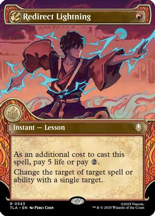 Redirect Lightning (Showcase)  [Foil]  (TLA-343) - [Avatar: The Last Airbender] - Trinity Hobby