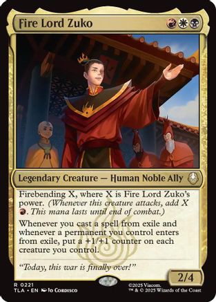 Fire Lord Zuko  [Foil]  (TLA-221) - [Avatar: The Last Airbender] - Trinity Hobby
