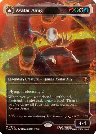 Avatar Aang (Raised Foil)  [Foil]  (TLA-363) - [Avatar: The Last Airbender] - Trinity Hobby