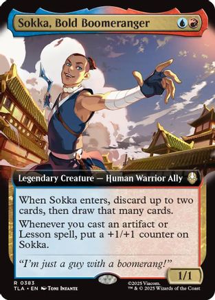 Sokka, Bold Boomeranger (Extended Art)  (TLA-383) - [Avatar: The Last Airbender] - Trinity Hobby