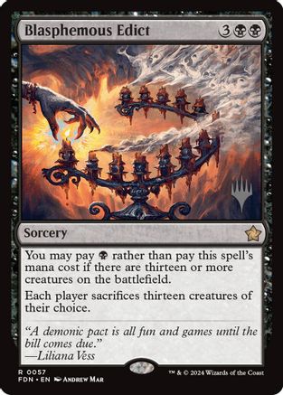 Blasphemous Edict  [Foil]  (PPEOE-057) - [Promo Pack: Edge of Eternities] - Trinity Hobby