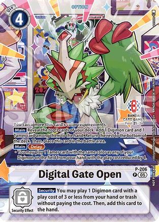 Digital Gate Open - P-206 (BANDAI Card Games Fest 25-26) (P-206) - [Digimon Promotion Cards] Foil - Trinity Hobby