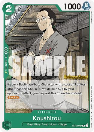 Koushirou (OP12-027) - [Legacy of the Master Release Event Cards]