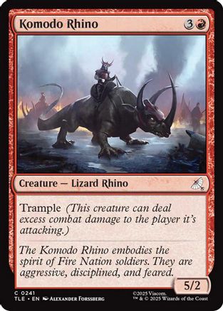 Komodo Rhino  [Foil]  (TLE-241) - [Avatar: The Last Airbender: Eternal-Legal]
