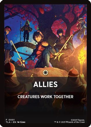 Allies Theme Card  [Foil]  (TLE-001) - [Avatar: The Last Airbender: Eternal-Legal] - Trinity Hobby