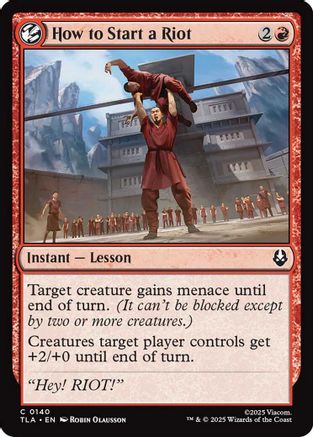 How to Start a Riot  [Foil]  (TLA-140) - [Avatar: The Last Airbender] - Trinity Hobby