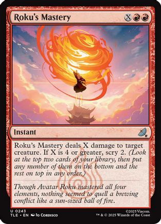 Roku's Mastery  [Foil]  (TLE-243) - [Avatar: The Last Airbender: Eternal-Legal] - Trinity Hobby