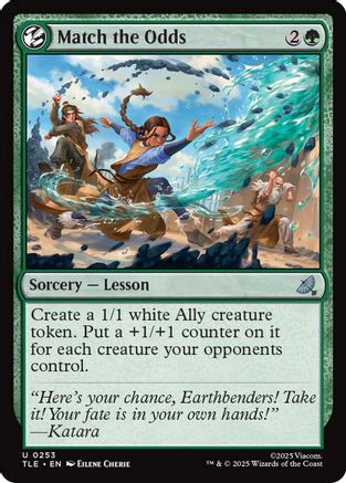 Match the Odds  [Foil]  (TLE-253) - [Avatar: The Last Airbender: Eternal-Legal] - Trinity Hobby
