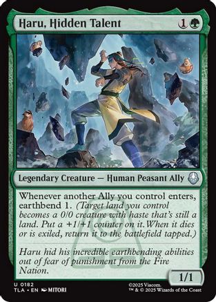 Haru, Hidden Talent  [Foil]  (TLA-182) - [Avatar: The Last Airbender] - Trinity Hobby