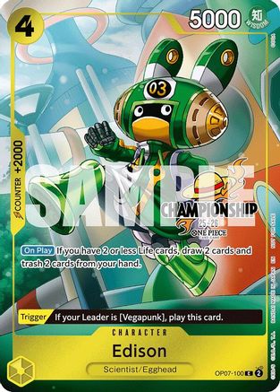 Edison (CS 25-26 Celebration Pack) (OP07-100) - [One Piece Promotion Cards] Foil