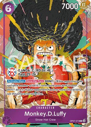 Monkey.D.Luffy (BANDAI Card Games Fest 25-26) (OP07-073) - [One Piece Promotion Cards] Foil - Trinity Hobby