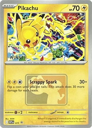 Pikachu - 225 (World Championship 2025) [Winner]  - (225)  [SV Scarlet & Violet Promo Cards] - Trinity Hobby