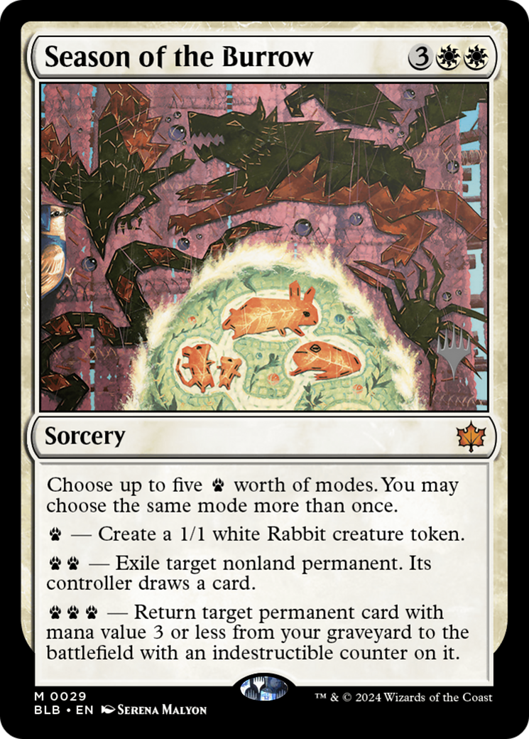 Season of the Burrow (Promo Pack) [Bloomburrow Promos] - Trinity Hobby
