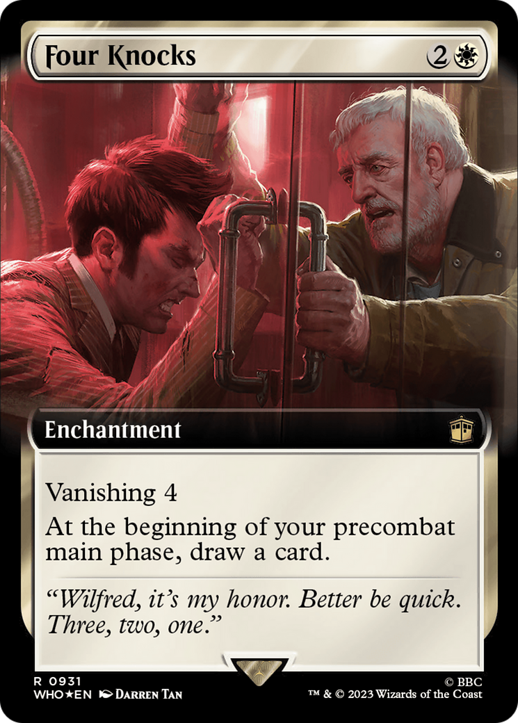 Four Knocks (Extended Art) (Surge Foil) [Doctor Who] - Trinity Hobby