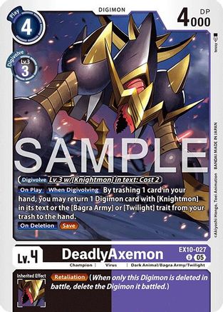 DeadlyAxemon (EX10-027) - [Sinister Order] - Trinity Hobby