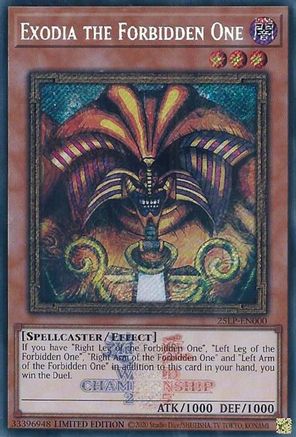 Exodia the Forbidden One (Secret Rare) [25LP-EN000] - Limited Pack World Championship 2025 Limited - Secret Rare - Trinity Hobby