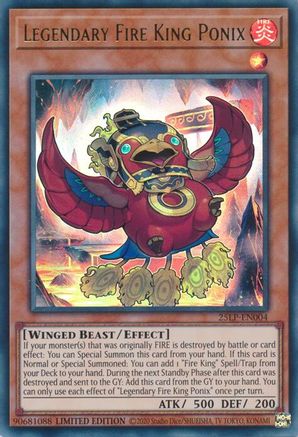 Legendary Fire King Ponix [25LP-EN004] - Limited Pack World Championship 2025 Limited - Ultra Rare - Trinity Hobby