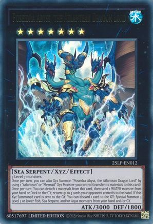 Poseidra Abyss, the Atlantean Dragon Lord [25LP-EN012] - Limited Pack World Championship 2025 Limited - Ultra Rare - Trinity Hobby