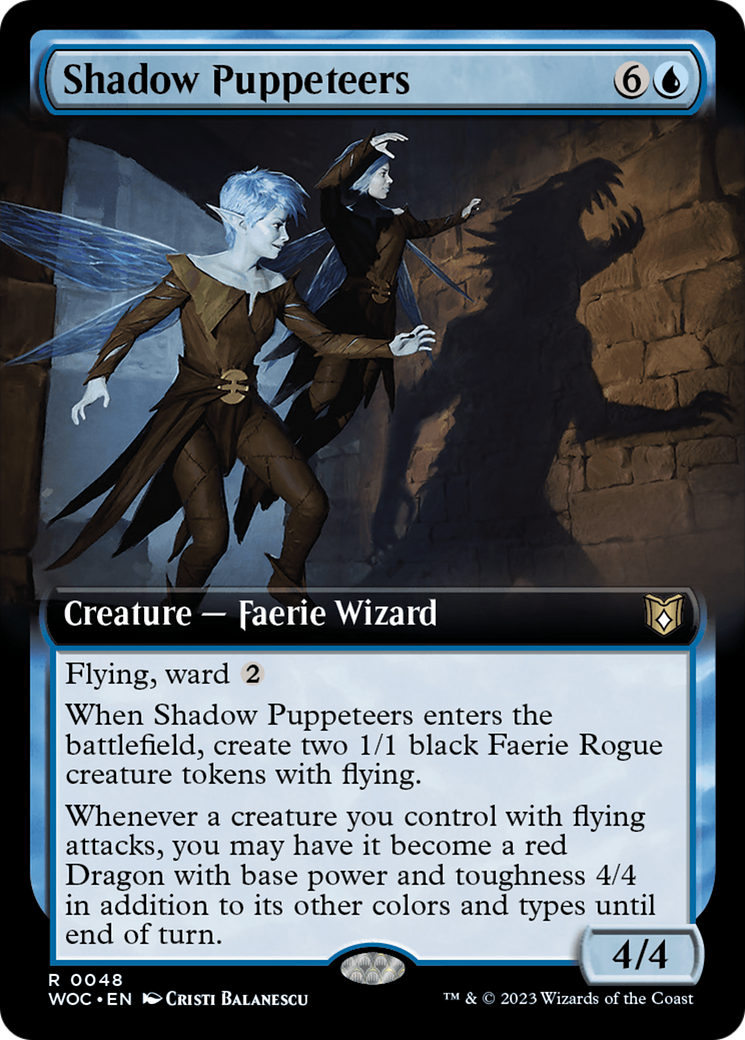 Shadow Puppeteers (Extended Art) [Wilds of Eldraine Commander] - Trinity Hobby