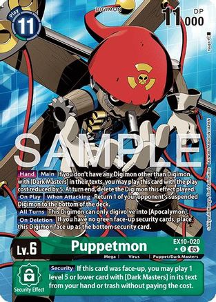 Puppetmon (Alternate Art) (EX10-020) - [Sinister Order] Foil - Trinity Hobby