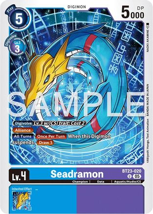 Seadramon (BT23-020) - [Hackers' Slumber] - Trinity Hobby