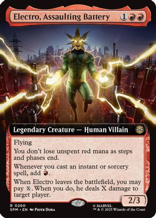 Electro, Assaulting Battery (Extended Art)  (SPM-260) - [Marvel's Spider-Man] - Trinity Hobby