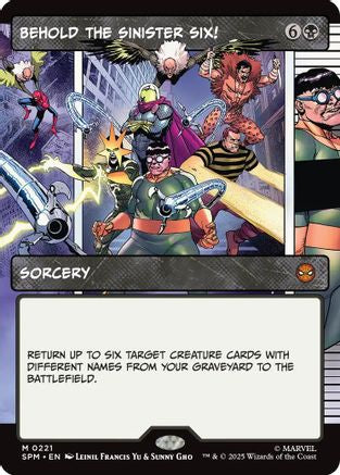 Behold the Sinister Six! (Showcase)  [Foil]  (SPM-221) - [Marvel's Spider-Man] - Trinity Hobby