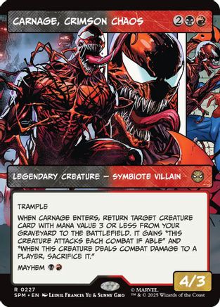 Carnage, Crimson Chaos (Borderless)  [Foil]  (SPM-227) - [Marvel's Spider-Man] - Trinity Hobby