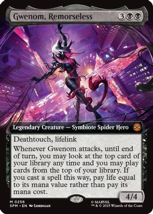 Gwenom, Remorseless (Extended Art)  [Foil]  (SPM-256) - [Marvel's Spider-Man]