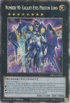 Number 90: Galaxy-Eyes Photon Lord [MP25-EN033] - 2025 Mega-Pack 1st Edition - Starlight Rare - Trinity Hobby