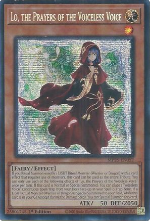 Lo, the Prayers of the Voiceless Voice [MP25-EN052] - 2025 Mega-Pack 1st Edition - Prismatic Secret Rare - Trinity Hobby