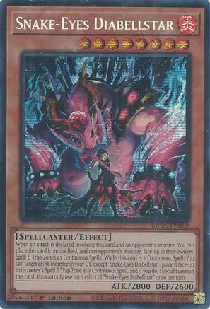 Snake-Eyes Diabellstar [MP25-EN062] - 2025 Mega-Pack 1st Edition - Prismatic Secret Rare - Trinity Hobby