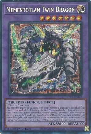 Mementotlan Twin Dragon [MP25-EN067] - 2025 Mega-Pack 1st Edition - Prismatic Secret Rare - Trinity Hobby