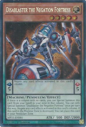 Disablaster the Negation Fortress [MP25-EN084] - 2025 Mega-Pack 1st Edition - Prismatic Secret Rare - Trinity Hobby
