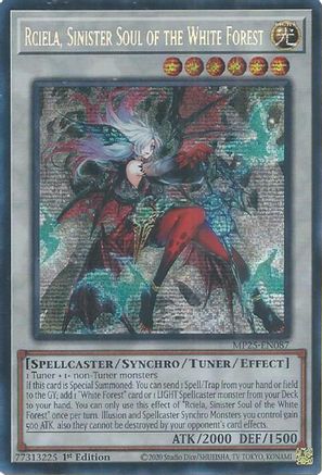 Rciela, Sinister Soul of the White Forest [MP25-EN087] - 2025 Mega-Pack 1st Edition - Prismatic Secret Rare - Trinity Hobby
