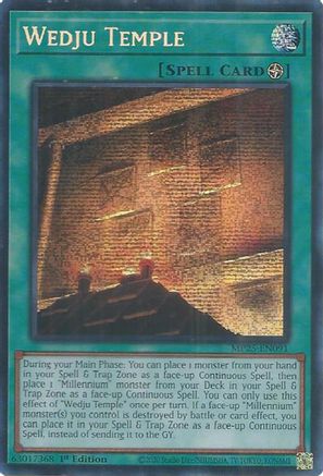 Wedju Temple [MP25-EN091] - 2025 Mega-Pack 1st Edition - Prismatic Secret Rare - Trinity Hobby