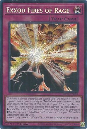 Exxod Fires of Rage [MP25-EN094] - 2025 Mega-Pack 1st Edition - Prismatic Secret Rare - Trinity Hobby