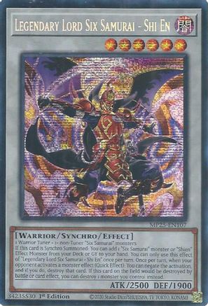 Legendary Lord Six Samurai - Shi En [MP25-EN107] - 2025 Mega-Pack 1st Edition - Prismatic Secret Rare - Trinity Hobby