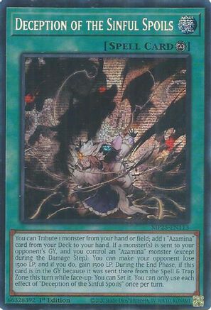 Deception of the Sinful Spoils [MP25-EN113] - 2025 Mega-Pack 1st Edition - Prismatic Secret Rare - Trinity Hobby