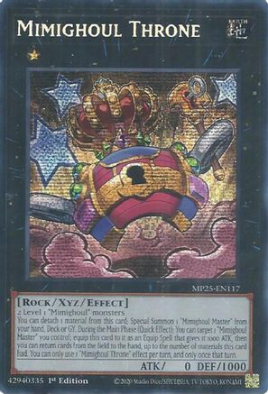 Mimighoul Throne [MP25-EN117] - 2025 Mega-Pack 1st Edition - Prismatic Secret Rare - Trinity Hobby