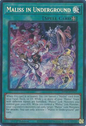 Maliss in Underground [MP25-EN127] - 2025 Mega-Pack 1st Edition - Prismatic Secret Rare - Trinity Hobby