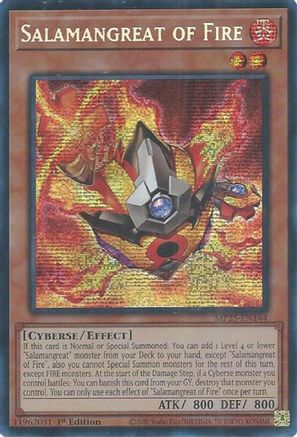 Salamangreat of Fire [MP25-EN144] - 2025 Mega-Pack 1st Edition - Prismatic Secret Rare - Trinity Hobby