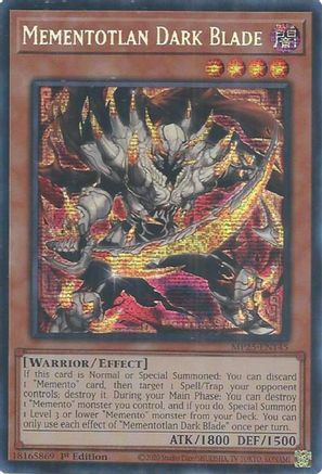 Mementotlan Dark Blade [MP25-EN145] - 2025 Mega-Pack 1st Edition - Prismatic Secret Rare - Trinity Hobby