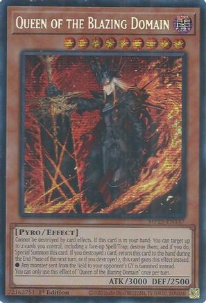 Queen of the Blazing Domain [MP25-EN147] - 2025 Mega-Pack 1st Edition - Prismatic Secret Rare - Trinity Hobby