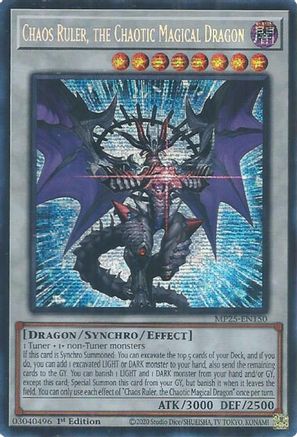 Chaos Ruler, the Chaotic Magical Dragon [MP25-EN150] - 2025 Mega-Pack 1st Edition - Prismatic Secret Rare - Trinity Hobby