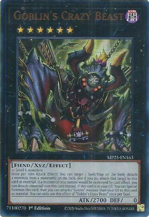 Goblin's Crazy Beast [MP25-EN163] - 2025 Mega-Pack 1st Edition - Ultra Rare - Trinity Hobby