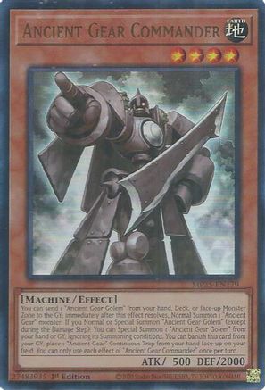 Ancient Gear Commander [MP25-EN179] - 2025 Mega-Pack 1st Edition - Ultra Rare - Trinity Hobby