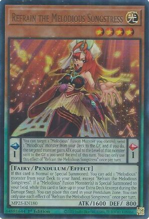 Refrain the Melodious Songstress [MP25-EN180] - 2025 Mega-Pack 1st Edition - Ultra Rare - Trinity Hobby